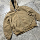 Carhartt Active Hooded Jacket, Vintage Workwear, Tan, Mens XXL 2XL