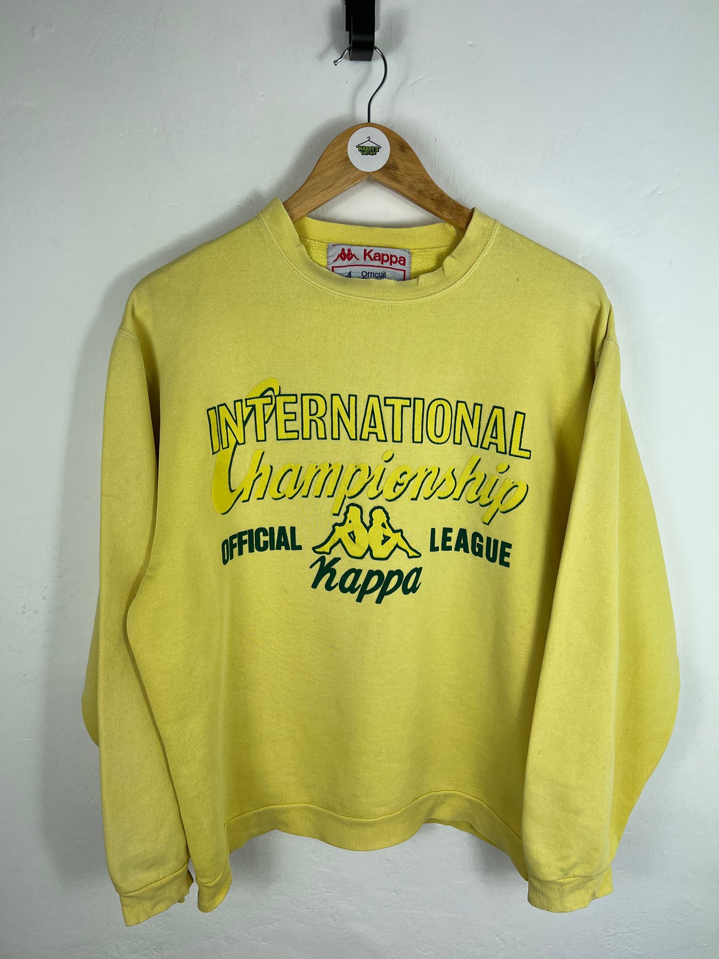 Vintage kappa sweatshirt yellow medium
