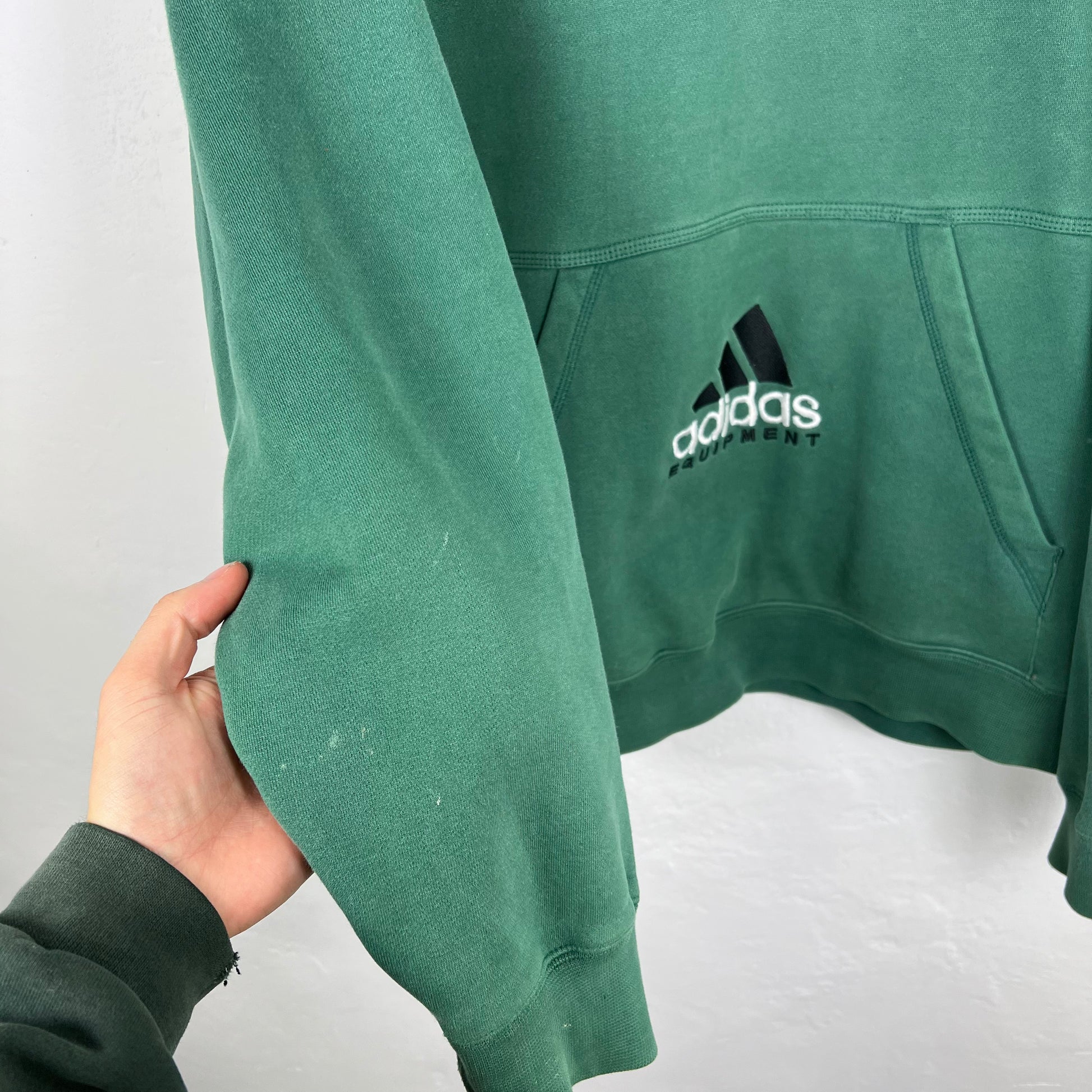 Green adidas top sweatshirt vintage
