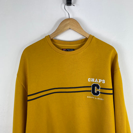 Chaps Ralph Lauren yellow sweatshirt large