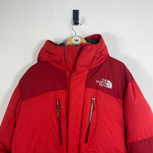 Red north face puffer jacket XL